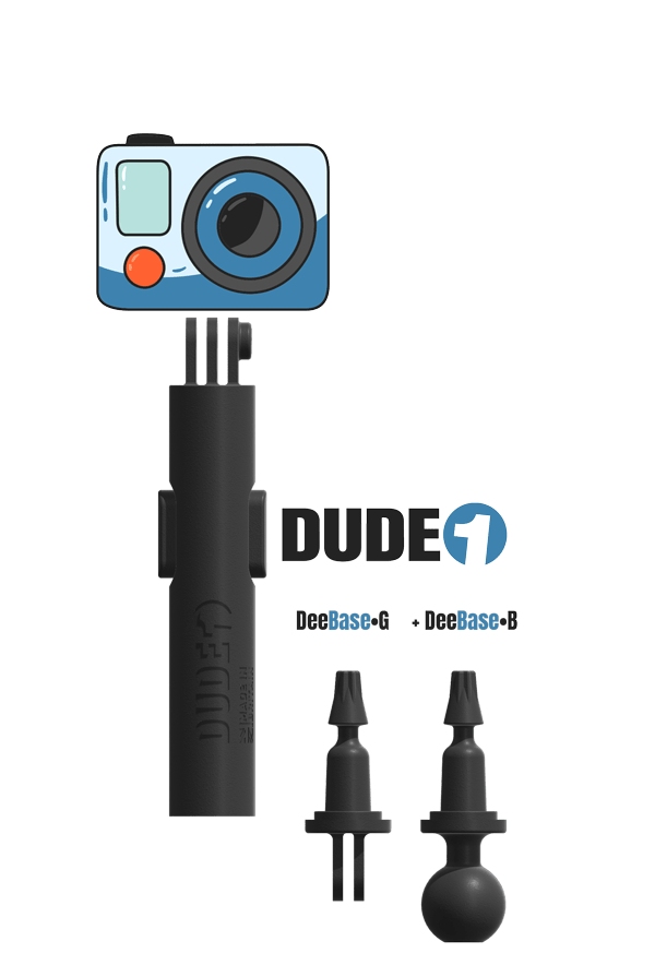 DUDE 1 - Action Camera Holder - DudeMounts.com