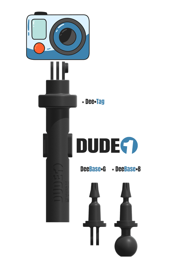 DUDE 1 - Action Camera Holder - DudeMounts.com