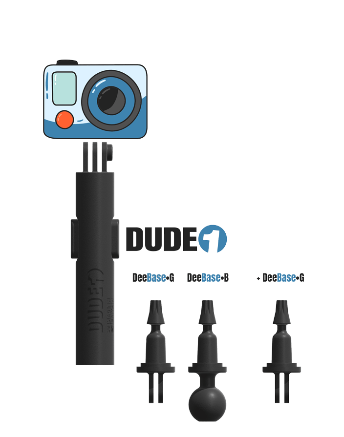 DUDE 1 - Action Camera Holder - DudeMounts.com