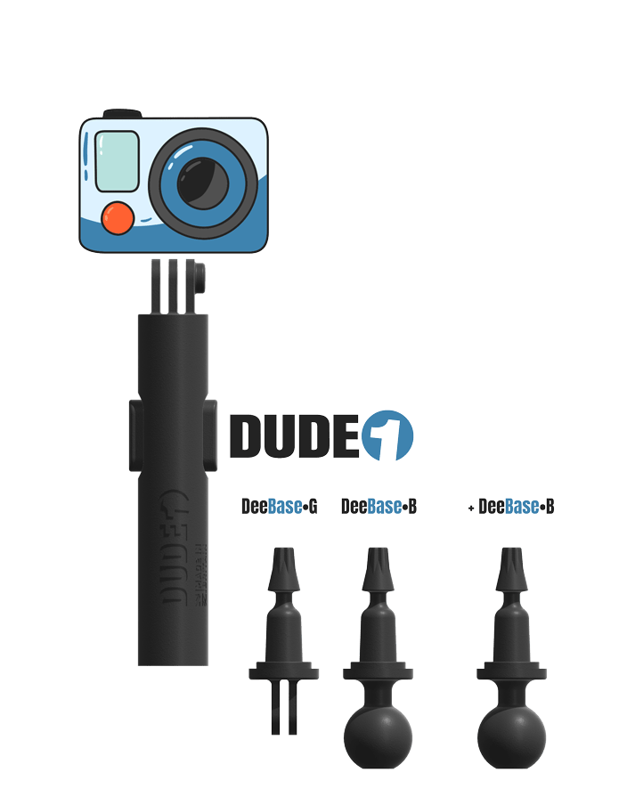 DUDE 1 - Action Camera Holder - DudeMounts.com
