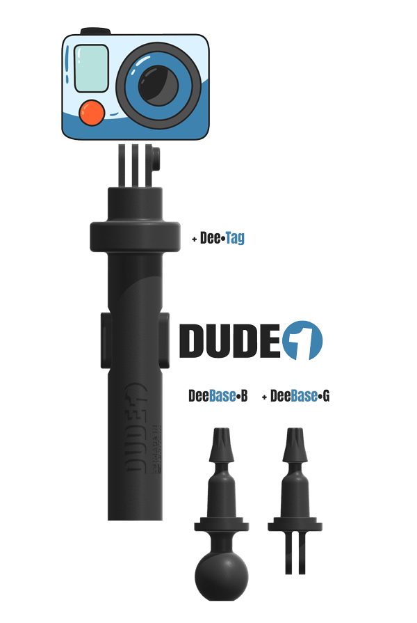 DUDE 1 - Action Camera Holder - DudeMounts.com